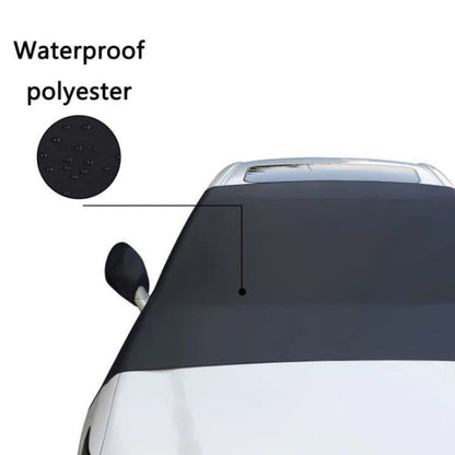 Car Front Window Snow Coated Silver Cloth Anti-freeze Sun Blocker Cover, 205x150x167cm