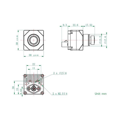 3MP ISX031 GMSL Camera Automotive Image Sensor with Global Shutter for Vehicle DVR/ADAS/Surveillance, Waveshare  H100, Waveshare H190