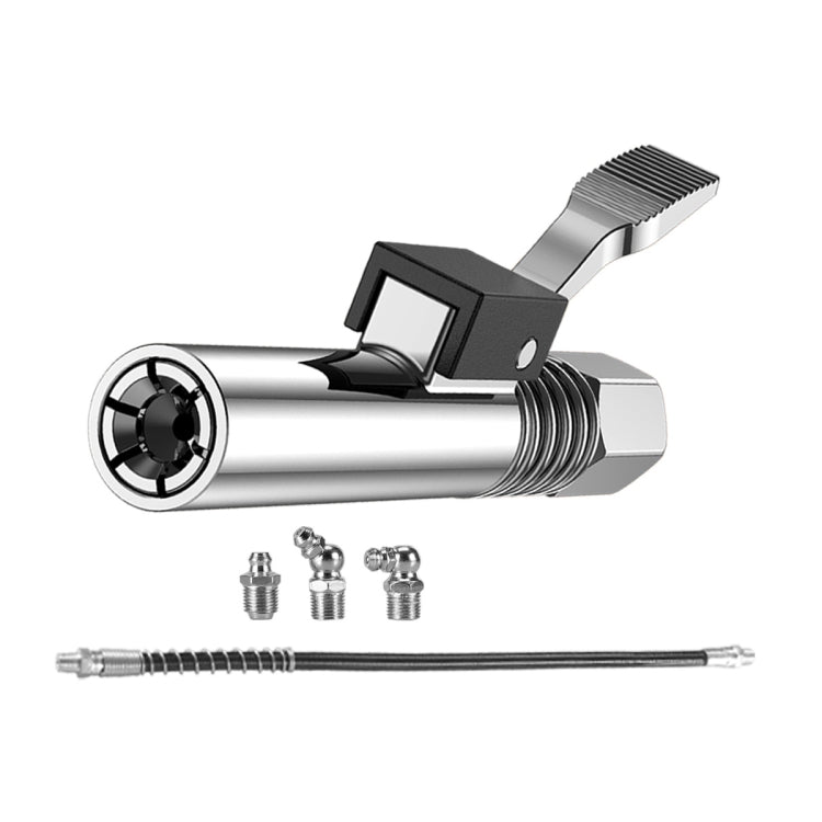 PC002 Lock Clamp Type High Pressure Grease Nozzle, Style:, Butter Mouth, Butter Mouth+30cm Hose, Butter Mouth+30cm Hose+3 Heads, Butter Mouth+40cm Hose, Butter Mouth+40cm Hose+3 Heads, Butter Mouth+60cm Hose, Butter Mouth+60cm Hose+3 Heads