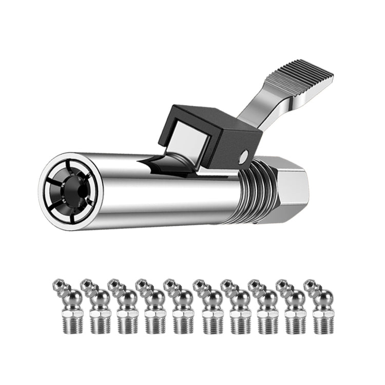 PC002 Lock Clamp Type High Pressure Grease Nozzle, Style:, Butter Mouth, Butter Mouth+30cm Hose, Butter Mouth+30cm Hose+3 Heads, Butter Mouth+40cm Hose, Butter Mouth+40cm Hose+3 Heads, Butter Mouth+60cm Hose, Butter Mouth+60cm Hose+3 Heads
