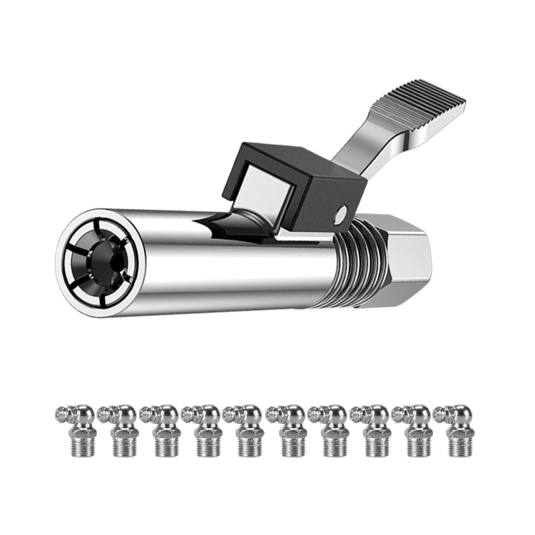PC002 Lock Clamp Type High Pressure Grease Nozzle, Style:, Butter Mouth, Butter Mouth+30cm Hose, Butter Mouth+30cm Hose+3 Heads, Butter Mouth+40cm Hose, Butter Mouth+40cm Hose+3 Heads, Butter Mouth+60cm Hose, Butter Mouth+60cm Hose+3 Heads