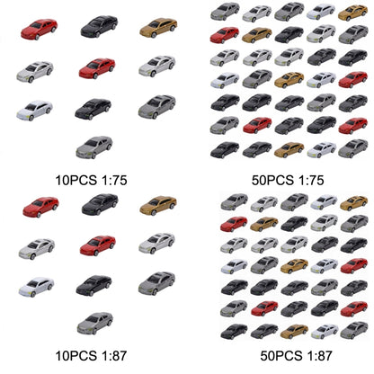 Sand Table Model Small Car Sand Table Simulation Car, 10PCS 1:75, 50PCS 1:75, 10PCS 1:87, 50PCS  1:87