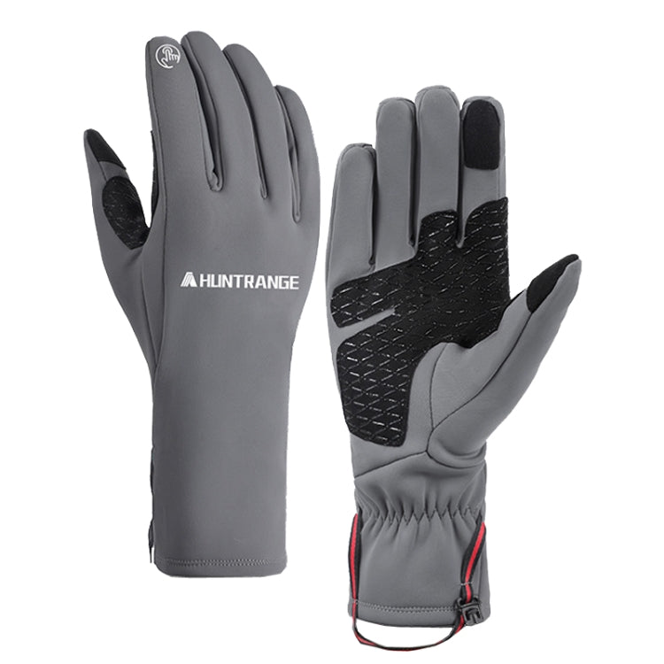 HUNTRANGE A037 Plus Velvet Sports Windproof Waterproof Touch Screen Riding Gloves, M, L, XL