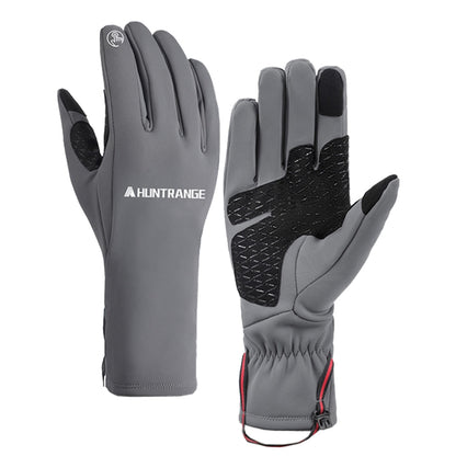 HUNTRANGE A037 Plus Velvet Sports Windproof Waterproof Touch Screen Riding Gloves, M, L, XL