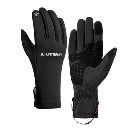 HUNTRANGE A037 Plus Velvet Sports Windproof Waterproof Touch Screen Riding Gloves, M, L, XL