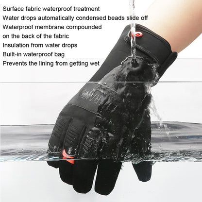 HUNTRANGE A055 Waterproof Riding Sports Touch Screen Keep Warm Gloves, L, XL