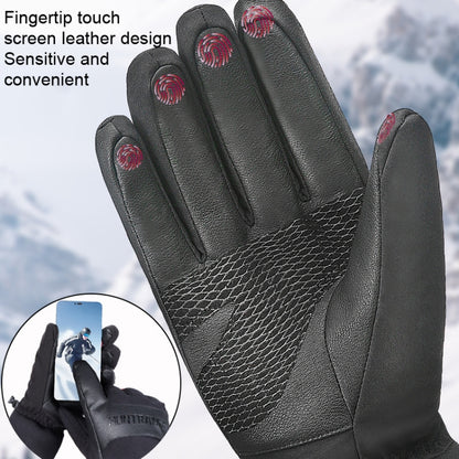 HUNTRANGE A055 Waterproof Riding Sports Touch Screen Keep Warm Gloves, L, XL