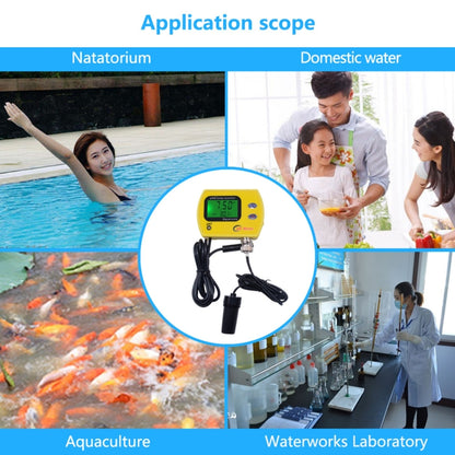 PH Tester Durable Acid Meter Swimming Pool Temperature Monitor With Backlight, Plug Type:, US Plug, EU Plug