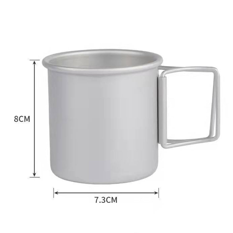 HK280 300ml Outdoor Camping Folding Water Cup Portable Aluminum Alloy Cup, Black, Silver