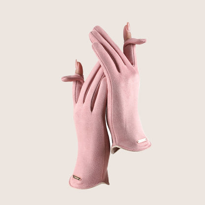 Touch Screen Plus Velvet Keep Warm Riding Gloves, Women Dark Green, Women Camel, Women Black, Men Black, Men Gray, Men Camel, Women Pink, Women Milk White)