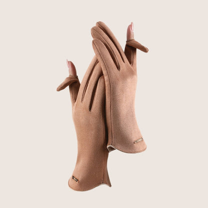 Touch Screen Plus Velvet Keep Warm Riding Gloves, Women Dark Green, Women Camel, Women Black, Men Black, Men Gray, Men Camel, Women Pink, Women Milk White)