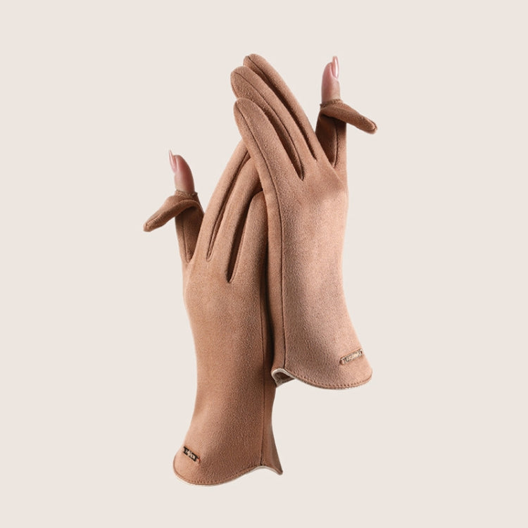 Touch Screen Plus Velvet Keep Warm Riding Gloves, Men Black, Men Gray, Men Camel, Women Pink, Women Milk White), Women Dark Green, Women Camel, Women Black