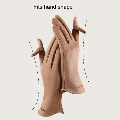 Touch Screen Plus Velvet Keep Warm Riding Gloves, Men Black, Men Gray, Men Camel, Women Pink, Women Milk White), Women Dark Green, Women Camel, Women Black