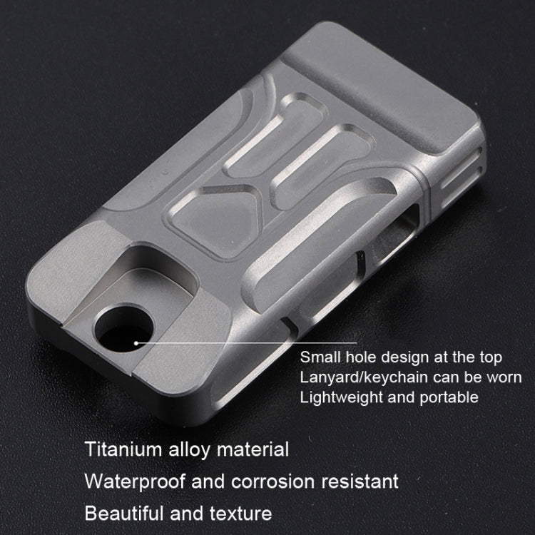 KS007A Titanium Alloy Whistle Dual Tube High Frequency Motion Survival Whistle, KS007A Sandblast, KS007A Stonewash