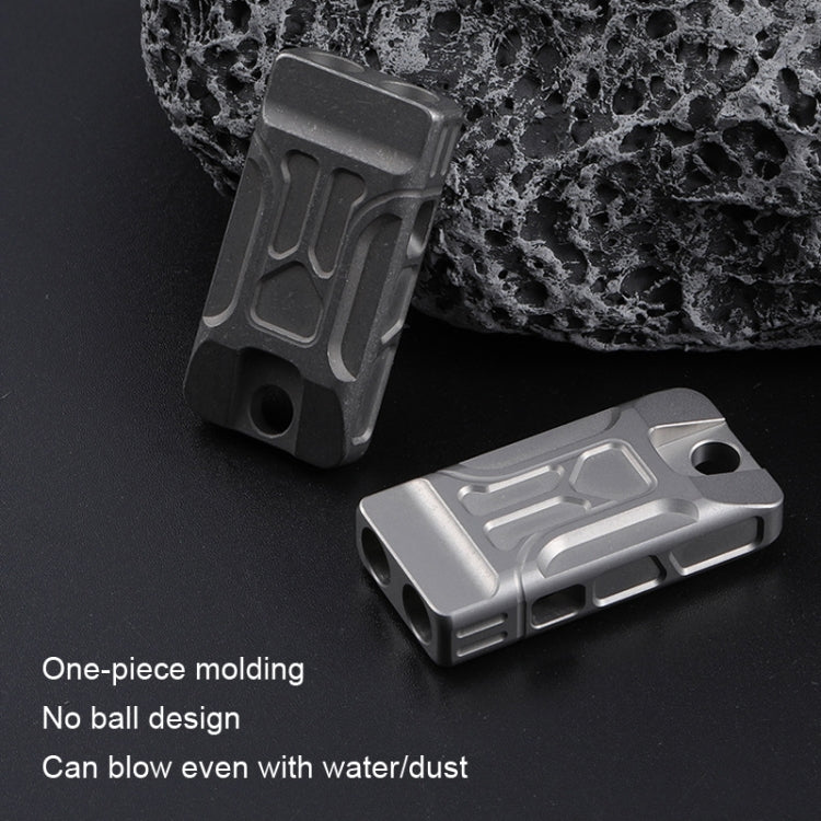 KS007A Titanium Alloy Whistle Dual Tube High Frequency Motion Survival Whistle, KS007A Sandblast, KS007A Stonewash