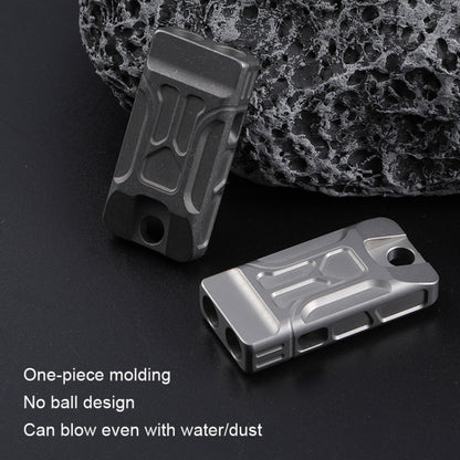 KS007A Titanium Alloy Whistle Dual Tube High Frequency Motion Survival Whistle, KS007A Sandblast, KS007A Stonewash