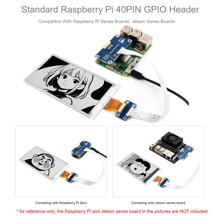 Waveshare 5inch E-Paper Display 960×552 Resolution, SPI Interface Compatible With Raspberry Pi GPIO, Display Only
