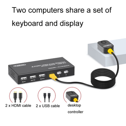 FJGEAR FJ-HK201A 60Hz HD Audio And Video HDMI To KVM Switcher, FJ-HK201A