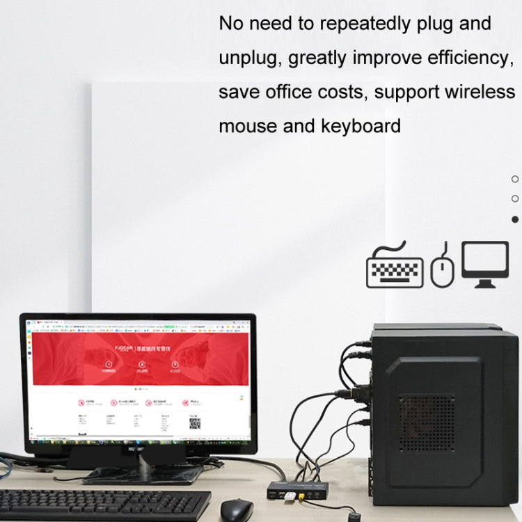 FJGEAR FJ-HK201A 60Hz HD Audio And Video HDMI To KVM Switcher, FJ-HK201A