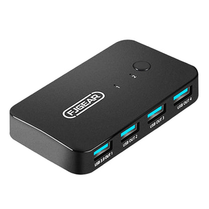FJGEAR2 FJ-U302 3 In 2 Out USB Shared Shared Switch Expander With Desktop Controller Cable, FJ-U302