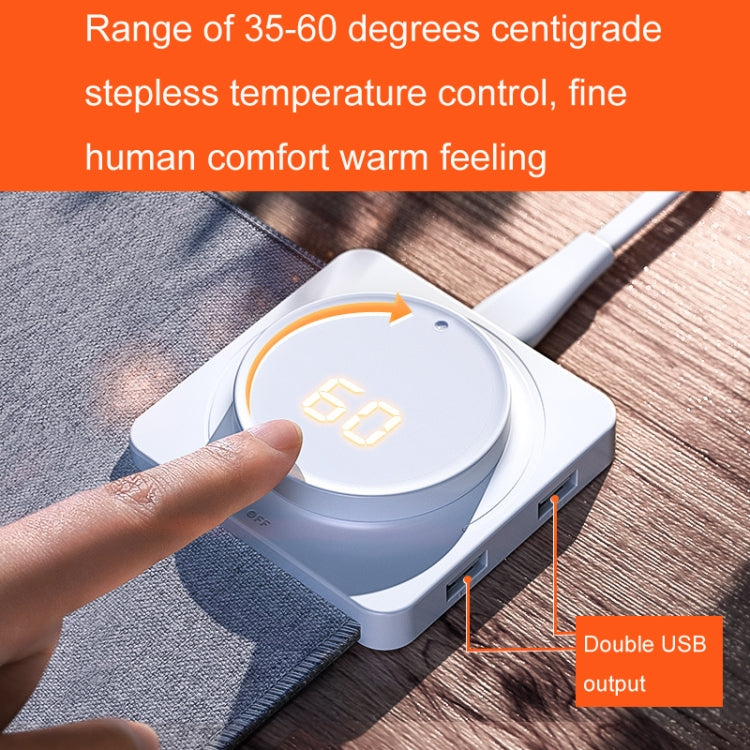 Joyroom JR-CY335 220V Smart Office Desktop Heating Thermostatic Mouse Pad, US Plug, 60x36cm