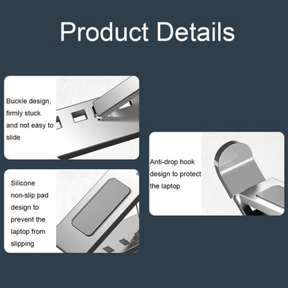 N8 Double-layer Foldable Lifting Aluminum Alloy Laptop Heat Dissipation Stand, N8 (Silver), N8 (Gray), N8 (Oxidized Silver)