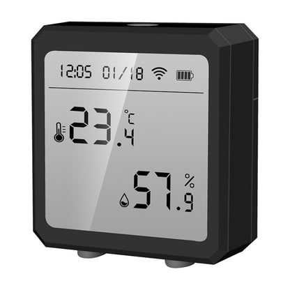 Wifi Temperature And Humidity Meter Sensor Equipment Smart Home Graffiti APP Temperature And Humidity Sensor, White, Black