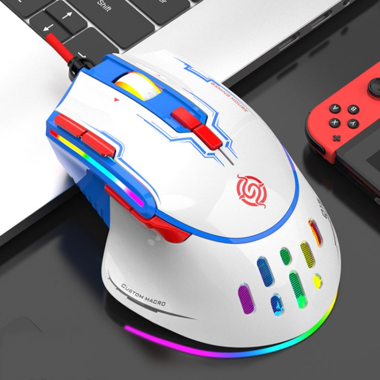 K-Snake Q15 9 Keys RGB Light Effect Wired Mechanical Mouse, Cable Length: 1.5m, Q15 White, Q15 Black