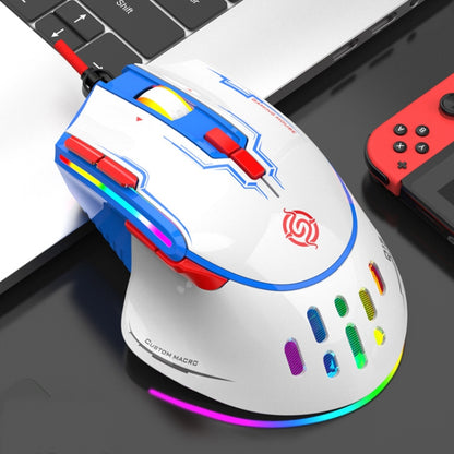 K-Snake Q15 9 Keys RGB Light Effect Wired Mechanical Mouse, Cable Length: 1.5m, Q15 White, Q15 Black