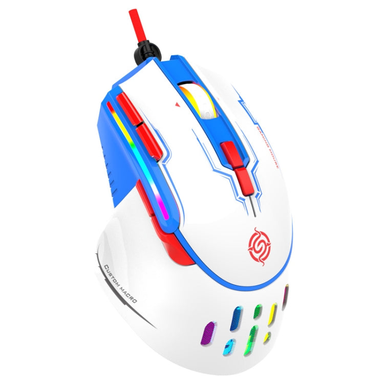K-Snake Q15 9 Keys RGB Light Effect Wired Mechanical Mouse, Cable Length: 1.5m, Q15 White, Q15 Black