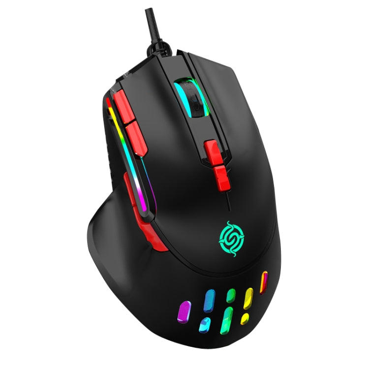 K-Snake Q15 9 Keys RGB Light Effect Wired Mechanical Mouse, Cable Length: 1.5m, Q15 White, Q15 Black