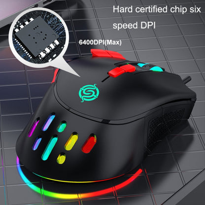 K-Snake Q15 9 Keys RGB Light Effect Wired Mechanical Mouse, Cable Length: 1.5m, Q15 White, Q15 Black