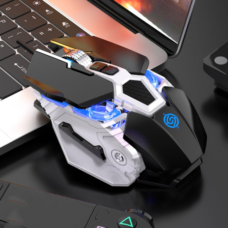 K-Snake Q18 9 Keys 6400DPI Glowing Machine Wired Gaming Mouse, Cable Length: 1.5m, Q18 Black, Q18 White