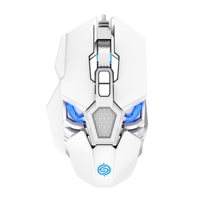 K-Snake Q18 9 Keys 6400DPI Glowing Machine Wired Gaming Mouse, Cable Length: 1.5m, Q18 Black, Q18 White