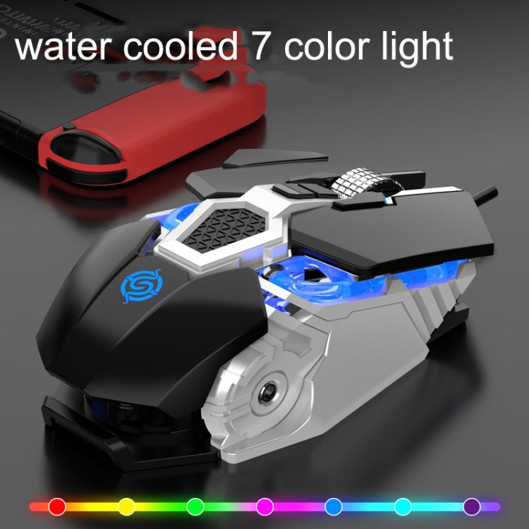 K-Snake Q18 9 Keys 6400DPI Glowing Machine Wired Gaming Mouse, Cable Length: 1.5m, Q18 Black, Q18 White