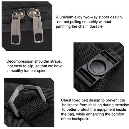 For DJI AVATA  Storage Bag Hard Shell Waterproof Shoulder Bag Backpack, Style 1 Brushed Gray Black Inner, Style 1 Metal Gray Black Inner