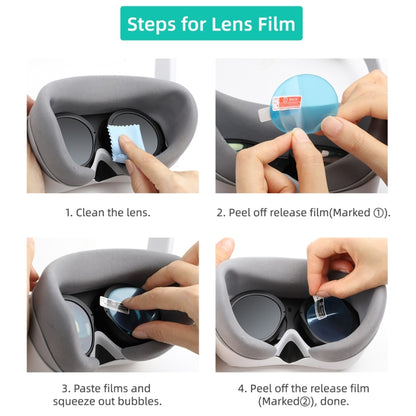 For PICO 4 VR Glasses 2 Pairs Lens Film + 2pcs Panel Film Set, For PICO 4