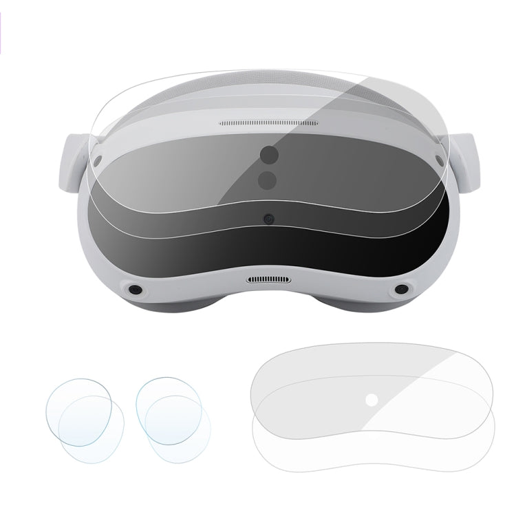 For PICO 4 VR Glasses 2 Pairs Lens Film + 2pcs Panel Film Set, For PICO 4