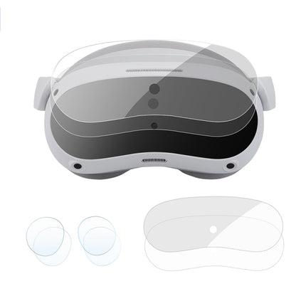 For PICO 4 VR Glasses 2 Pairs Lens Film + 2pcs Panel Film Set, For PICO 4