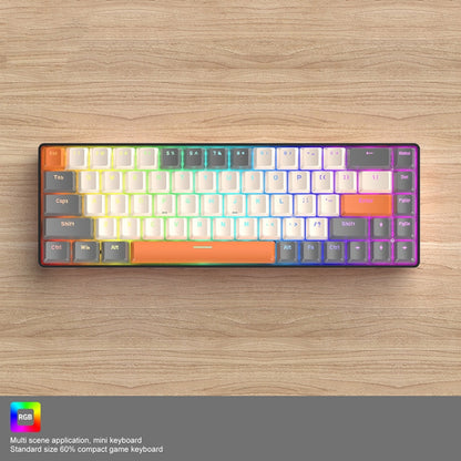 ZIYOU LANG T8 68 Keys RGB Gaming Mechanical Keyboard, Cable Length: 1.5m, Style:, T8 Micro Light Version Green Shaft