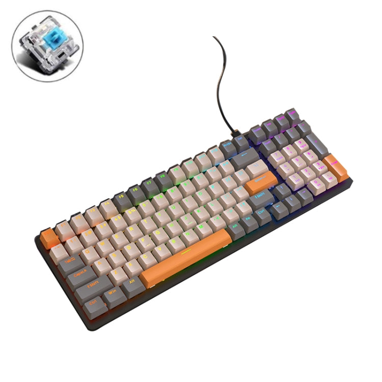 ZIYOU LANG  K3 100 Keys Game Glowing Wired Mechanical Keyboard, Cable Length: 1.5m, Style:, K3 Micro Light Version Green Axis, K3 Micro Light Version Red Axis, K3 Water Green Version Green Axis, K3  Water Green Version Red Axis, K3 Bee Version Red Axis...
