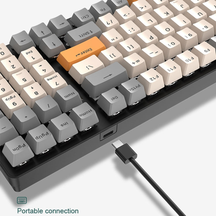 ZIYOU LANG  K3 100 Keys Game Glowing Wired Mechanical Keyboard, Cable Length: 1.5m, Style:, K3 Micro Light Version Green Axis, K3 Micro Light Version Red Axis, K3 Water Green Version Green Axis, K3  Water Green Version Red Axis, K3 Bee Version Red Axis...