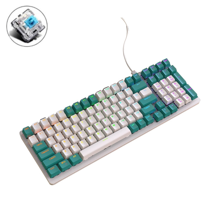 ZIYOU LANG  K3 100 Keys Game Glowing Wired Mechanical Keyboard, Cable Length: 1.5m, Style:, K3 Micro Light Version Green Axis, K3 Micro Light Version Red Axis, K3 Water Green Version Green Axis, K3  Water Green Version Red Axis, K3 Bee Version Red Axis...