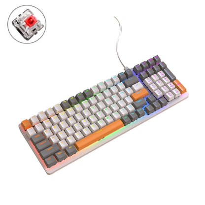 ZIYOU LANG  K3 100 Keys Game Glowing Wired Mechanical Keyboard, Cable Length: 1.5m, Style:, K3 Micro Light Version Green Axis, K3 Micro Light Version Red Axis, K3 Water Green Version Green Axis, K3  Water Green Version Red Axis, K3 Bee Version Red Axis...