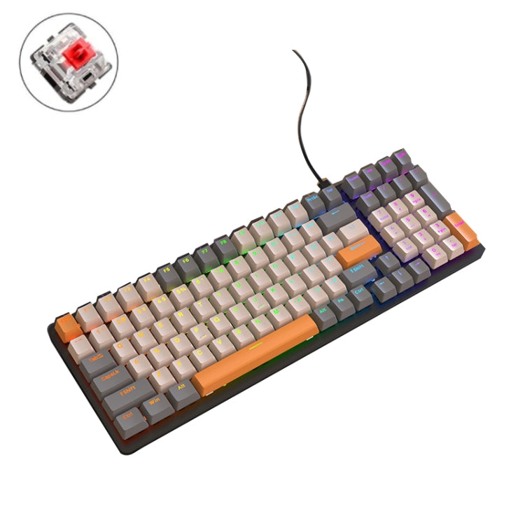 ZIYOU LANG  K3 100 Keys Game Glowing Wired Mechanical Keyboard, Cable Length: 1.5m, Style:, K3 Micro Light Version Green Axis, K3 Micro Light Version Red Axis, K3 Water Green Version Green Axis, K3  Water Green Version Red Axis, K3 Bee Version Red Axis...