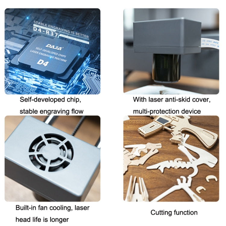 Laser Carvings Mini Marking Machine Can Cut Wood Board Paper Leather, US Plug, DJ7 7W US Plug