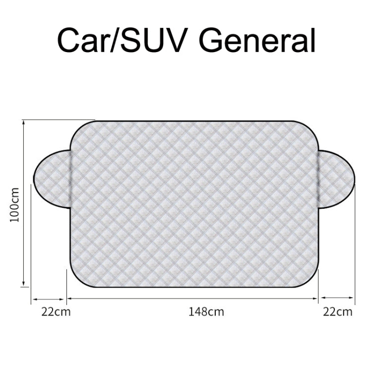 SUITU R-3945 Car Winter Front Glass Snow Shield Defrost Sunshade Thickened Car Clothing, Style:, Non-magnet Clip Door, Non-magnet With Earmuffs, 5 Magnets With Earmuffs, Non-magnet Three Layers Thickened, 12 Magnets Three Layers Thickened