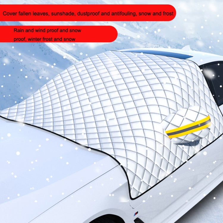 SUITU R-3945 Car Winter Front Glass Snow Shield Defrost Sunshade Thickened Car Clothing, Style:, Non-magnet Clip Door, Non-magnet With Earmuffs, 5 Magnets With Earmuffs, Non-magnet Three Layers Thickened, 12 Magnets Three Layers Thickened