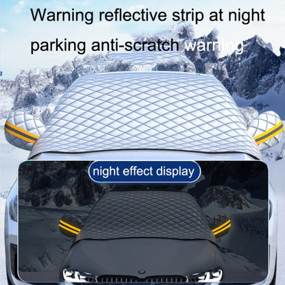 SUITU R-3945 Car Winter Front Glass Snow Shield Defrost Sunshade Thickened Car Clothing, Style:, Non-magnet Clip Door, Non-magnet With Earmuffs, 5 Magnets With Earmuffs, Non-magnet Three Layers Thickened, 12 Magnets Three Layers Thickened