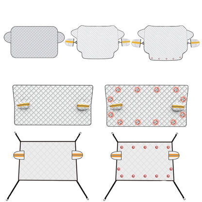 SUITU R-3945 Car Winter Front Glass Snow Shield Defrost Sunshade Thickened Car Clothing, Style:, Non-magnet Clip Door, Non-magnet With Earmuffs, 5 Magnets With Earmuffs, Non-magnet Three Layers Thickened, 12 Magnets Three Layers Thickened